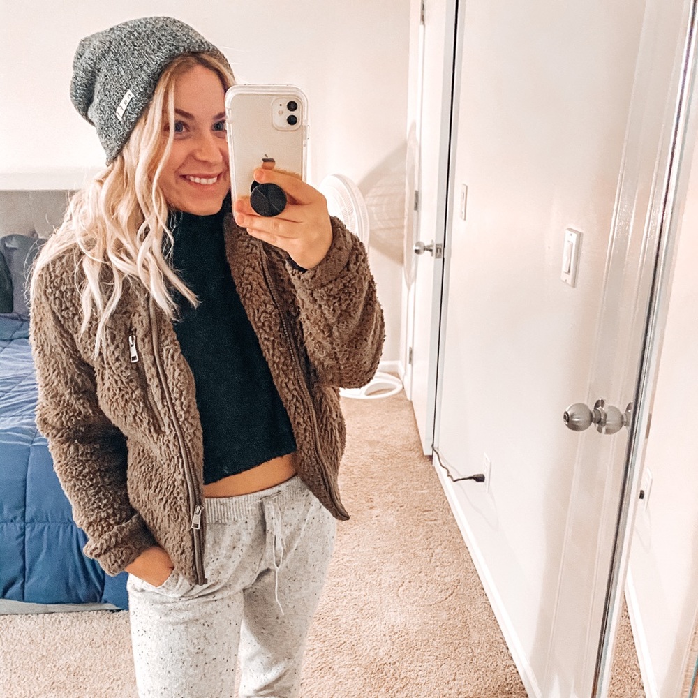 Olive Teddy Jacket